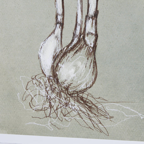 Botanical Sketch IV (green) by Mercana Studio Hand Embellished Framed Art Print Matted under Glass by Mercana at Eve Furniture