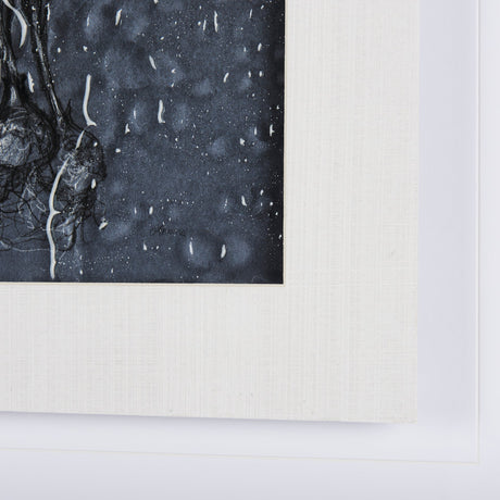 Botanical sketches I (Blue) by Mercana Studio Hand Embellished Framed Art Print Matted under Glass by Mercana at Eve Furniture