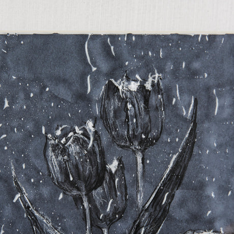 Botanical sketches I (Blue) by Mercana Studio Hand Embellished Framed Art Print Matted under Glass by Mercana at Eve Furniture