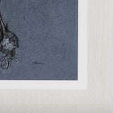 Botanical sketches I (Blue) by Mercana Studio Hand Embellished Framed Art Print Matted under Glass by Mercana at Eve Furniture