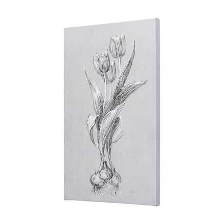 Botanical sketches I (Grey) by Mercana Studio a Hand Embellished Textured Canvas by Mercana at Eve Furniture