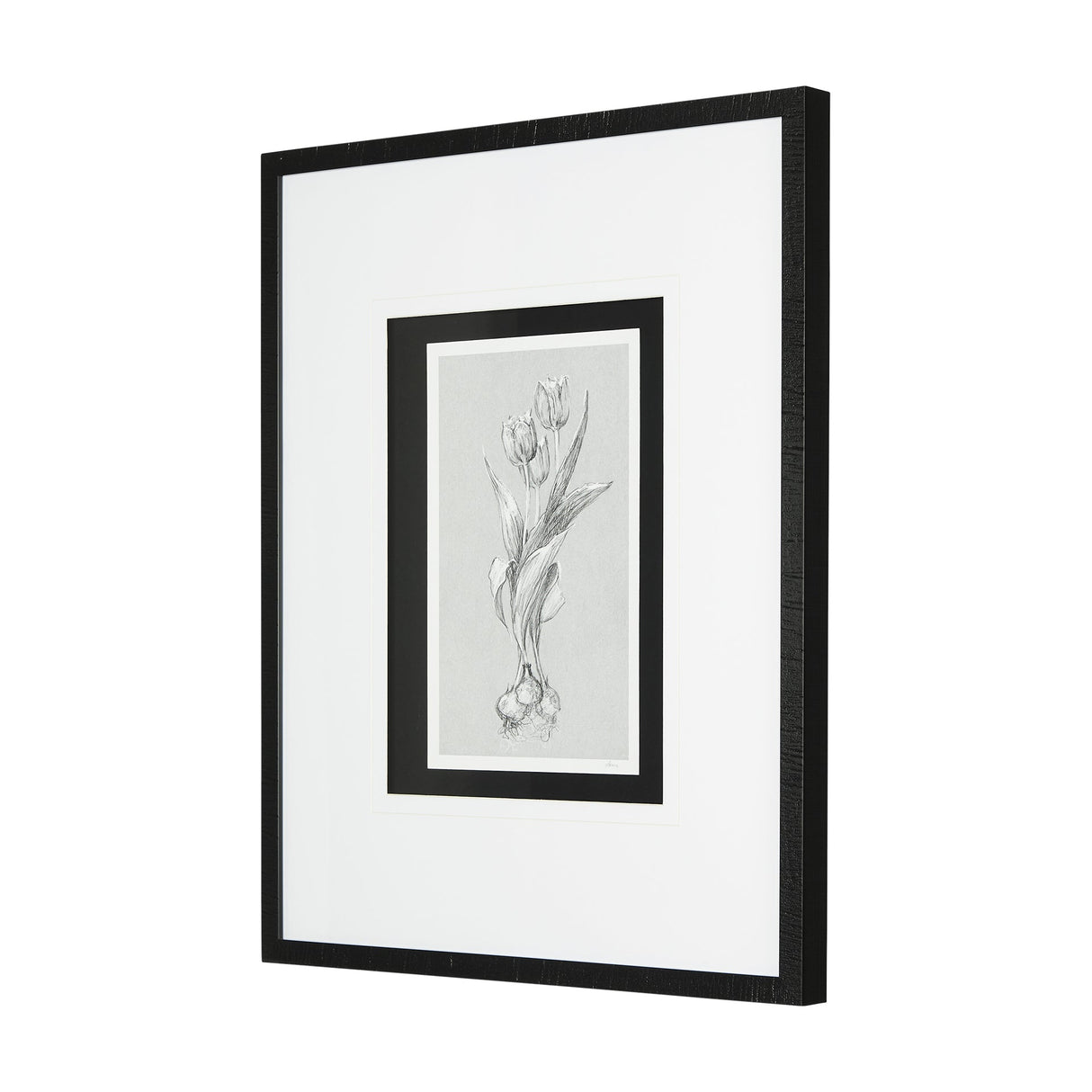 Botanical sketches I (Grey) by Mercana Studio Hand Embellished Framed Art Print Matted under Glass by Mercana at Eve Furniture