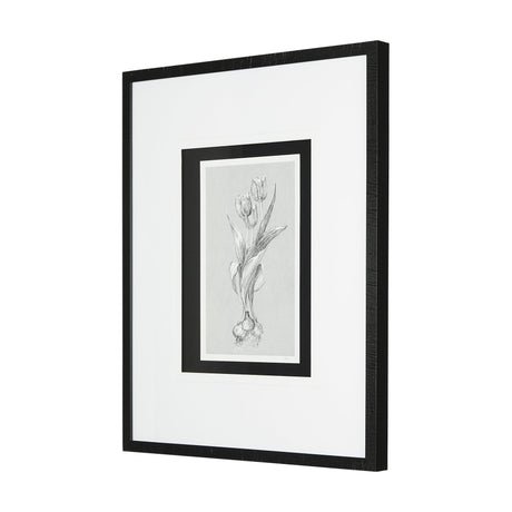 Botanical sketches I (Grey) by Mercana Studio Hand Embellished Framed Art Print Matted under Glass by Mercana at Eve Furniture