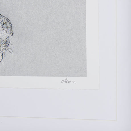 Botanical sketches I (Grey) by Mercana Studio Hand Embellished Framed Art Print Matted under Glass by Mercana at Eve Furniture