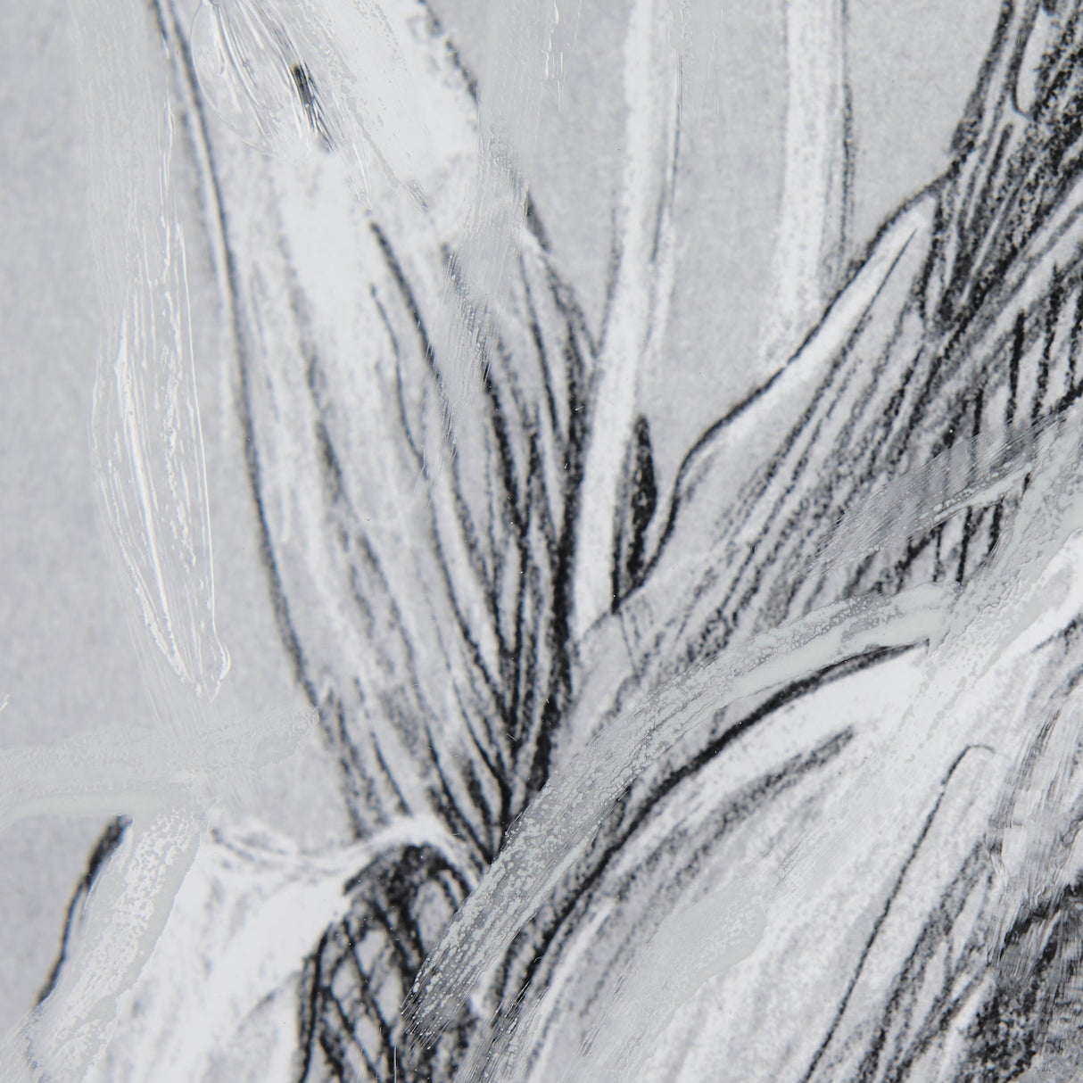 Botanical sketches I (Grey) by Mercana Studio Hand Embellished Framed Art Print Matted under Glass by Mercana at Eve Furniture