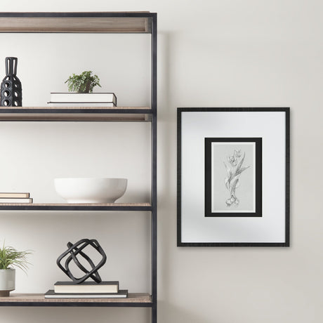 Botanical sketches I (Grey) by Mercana Studio Hand Embellished Framed Art Print Matted under Glass by Mercana at Eve Furniture