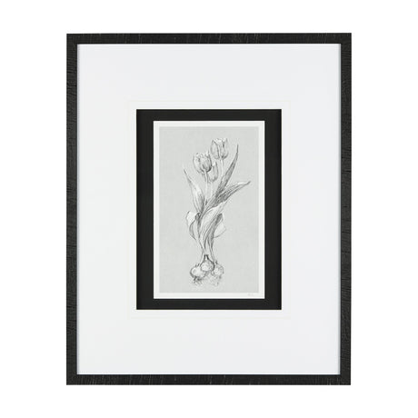 Botanical sketches I (Grey) by Mercana Studio Hand Embellished Framed Art Print Matted under Glass by Mercana at Eve Furniture