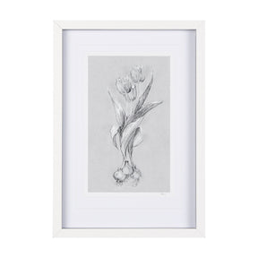 Botanical sketches I (Grey) by Mercana Studio Hand Embellished Framed Art Print Matted under Glass by Mercana at Eve Furniture