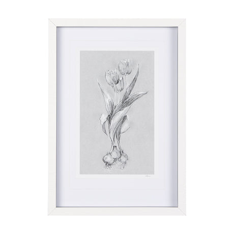Botanical sketches I (Grey) by Mercana Studio Hand Embellished Framed Art Print Matted under Glass by Mercana at Eve Furniture