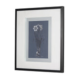 Botanical sketches II (Blue) by Mercana Studio Hand Embellished Framed Art Print Matted under Glass by Mercana at Eve Furniture