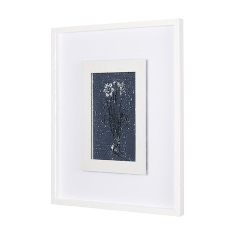 Botanical sketches II (Blue) by Mercana Studio Hand Embellished Framed Art Print Matted under Glass by Mercana at Eve Furniture