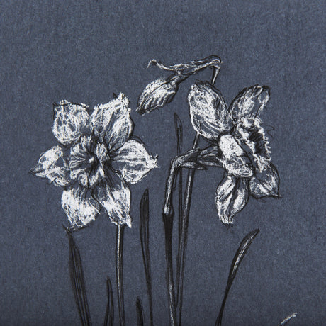 Botanical sketches II (Blue) by Mercana Studio Hand Embellished Framed Art Print Matted under Glass by Mercana at Eve Furniture