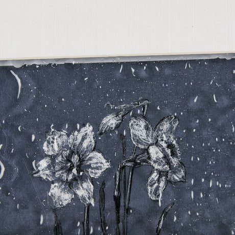Botanical sketches II (Blue) by Mercana Studio Hand Embellished Framed Art Print Matted under Glass by Mercana at Eve Furniture
