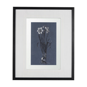 Botanical sketches II (Blue) by Mercana Studio Hand Embellished Framed Art Print Matted under Glass by Mercana at Eve Furniture