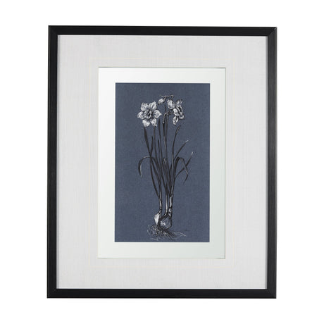 Botanical sketches II (Blue) by Mercana Studio Hand Embellished Framed Art Print Matted under Glass by Mercana at Eve Furniture