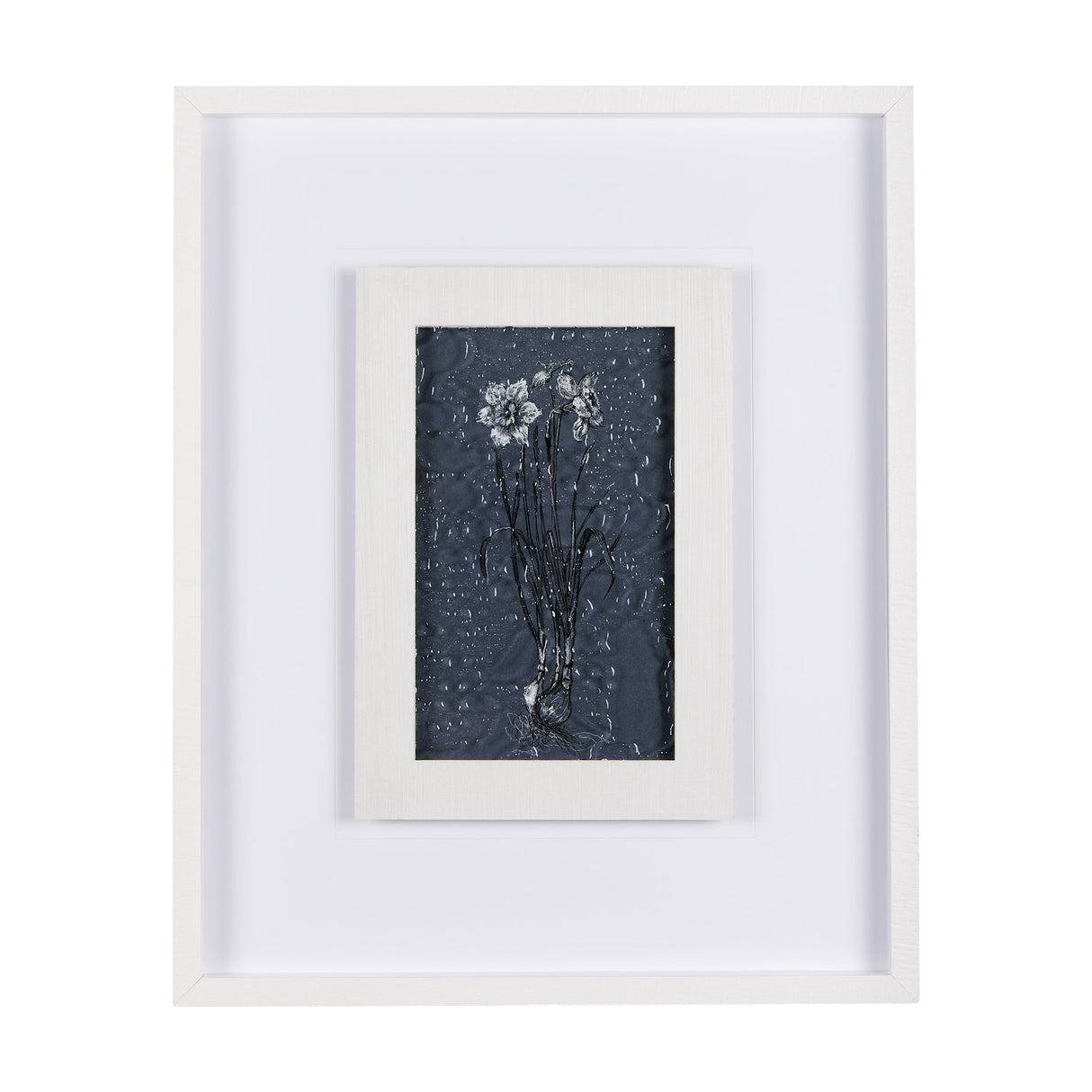 Botanical sketches II (Blue) by Mercana Studio Hand Embellished Framed Art Print Matted under Glass by Mercana at Eve Furniture
