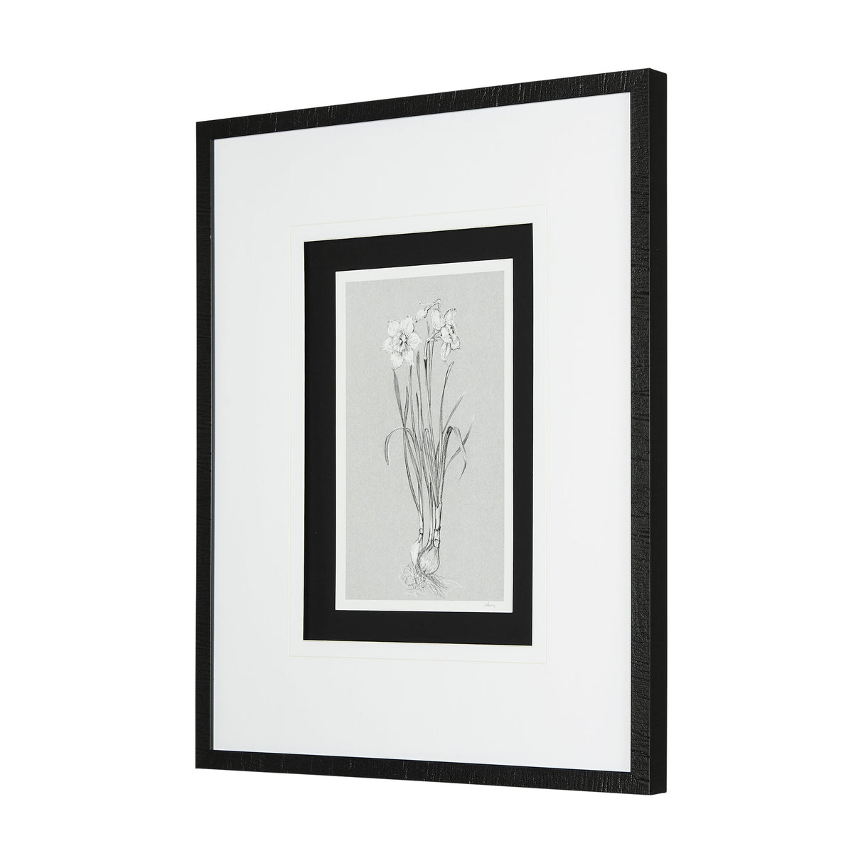 Botanical sketches II (Grey) by Mercana Studio Hand Embellished Framed Art Print Matted under Glass by Mercana at Eve Furniture