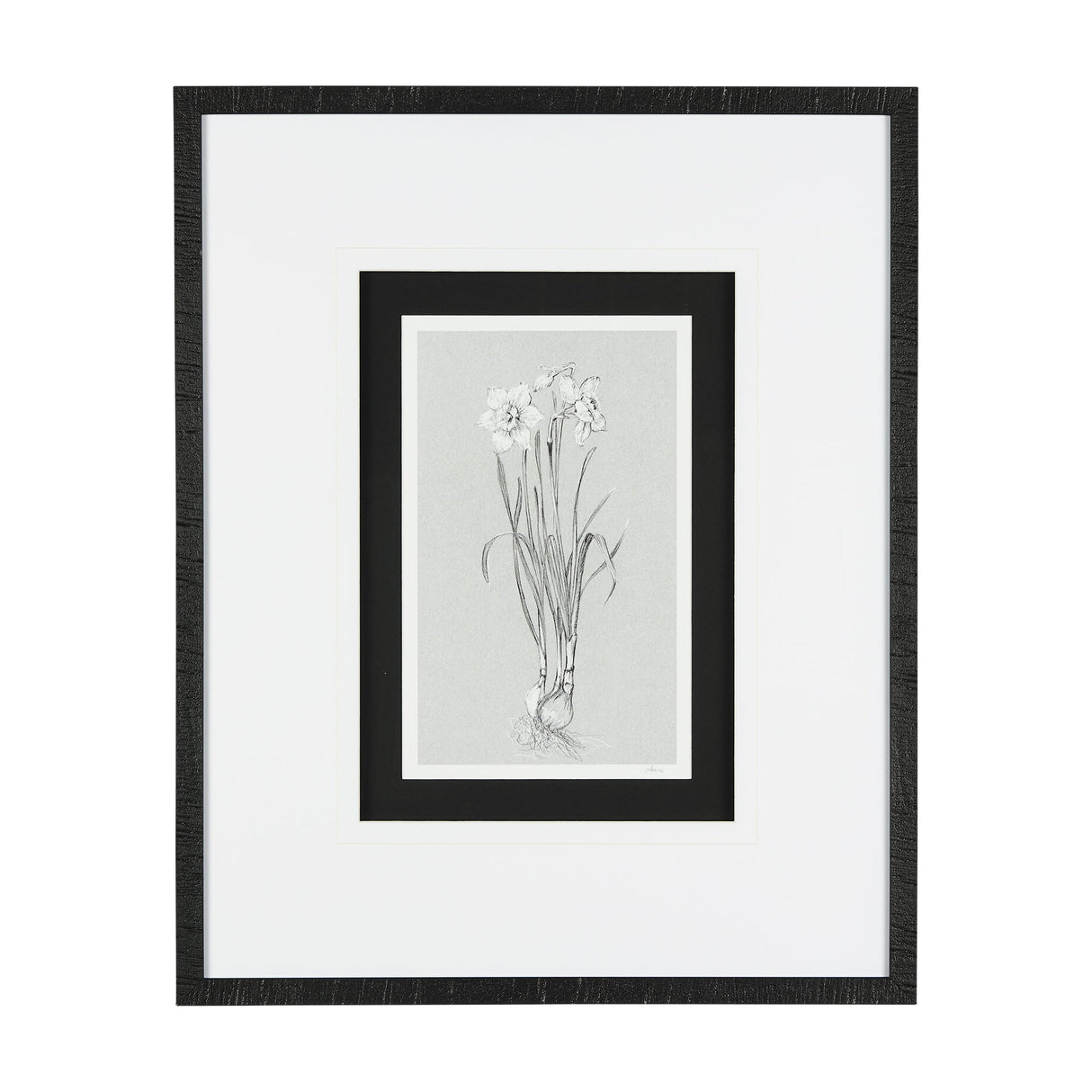 Botanical sketches II (Grey) by Mercana Studio Hand Embellished Framed Art Print Matted under Glass by Mercana at Eve Furniture