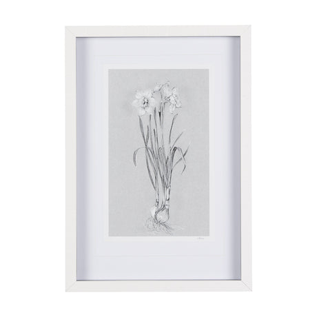 Botanical sketches II (Grey) by Mercana Studio Hand Embellished Framed Art Print Matted under Glass by Mercana at Eve Furniture