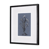 Botanical sketches III (Blue) by Mercana Studio Hand Embellished Framed Art Print Matted under Glass by Mercana at Eve Furniture
