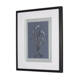 Botanical sketches III (Blue) by Mercana Studio Hand Embellished Framed Art Print Matted under Glass by Mercana at Eve Furniture