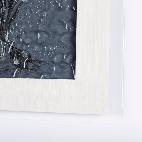 Botanical sketches III (Blue) by Mercana Studio Hand Embellished Framed Art Print Matted under Glass by Mercana at Eve Furniture