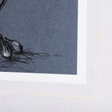 Botanical sketches III (Blue) by Mercana Studio Hand Embellished Framed Art Print Matted under Glass by Mercana at Eve Furniture