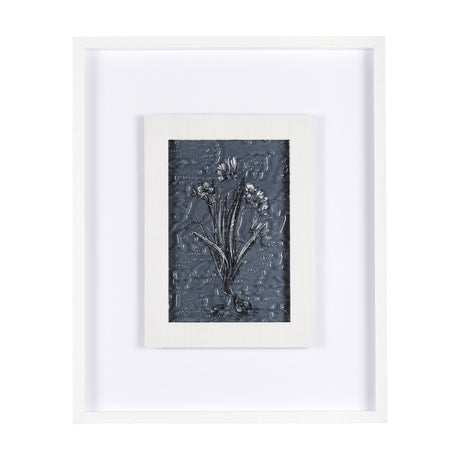 Botanical sketches III (Blue) by Mercana Studio Hand Embellished Framed Art Print Matted under Glass by Mercana at Eve Furniture