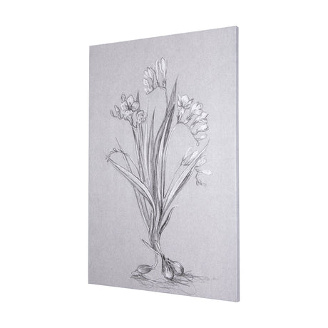 Botanical sketches III (Grey) by Mercana Studio a Hand Embellished Textured Canvas by Mercana at Eve Furniture