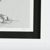 Botanical sketches III (Grey) by Mercana Studio Hand Embellished Framed Art Print Matted under Glass by Mercana at Eve Furniture