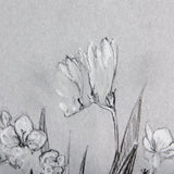 Botanical sketches III (Grey) by Mercana Studio Hand Embellished Framed Art Print Matted under Glass by Mercana at Eve Furniture