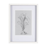 Botanical sketches III (Grey) by Mercana Studio Hand Embellished Framed Art Print Matted under Glass by Mercana at Eve Furniture