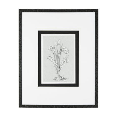 Botanical sketches III (Grey) by Mercana Studio Hand Embellished Framed Art Print Matted under Glass by Mercana at Eve Furniture