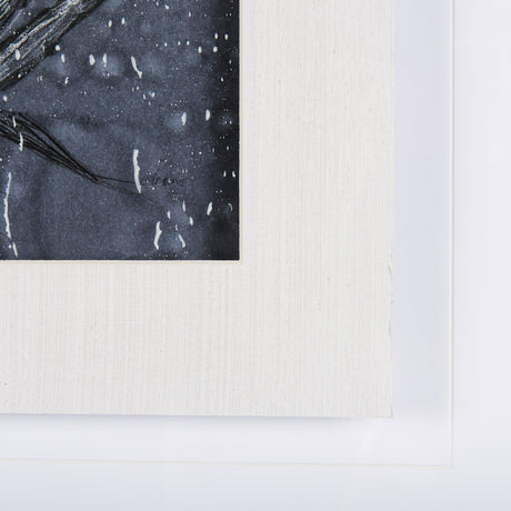 Botanical sketches IV (Blue) by Mercana Studio Hand Embellished Framed Art Print Matted under Glass by Mercana at Eve Furniture