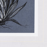 Botanical sketches IV (Blue) by Mercana Studio Hand Embellished Framed Art Print Matted under Glass by Mercana at Eve Furniture
