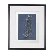 Botanical sketches IV (Blue) by Mercana Studio Hand Embellished Framed Art Print Matted under Glass by Mercana at Eve Furniture