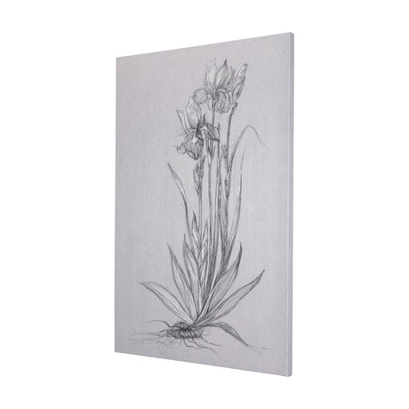 Botanical sketches IV (Grey) by Mercana Studio a Hand Embellished Textured Canvas by Mercana at Eve Furniture