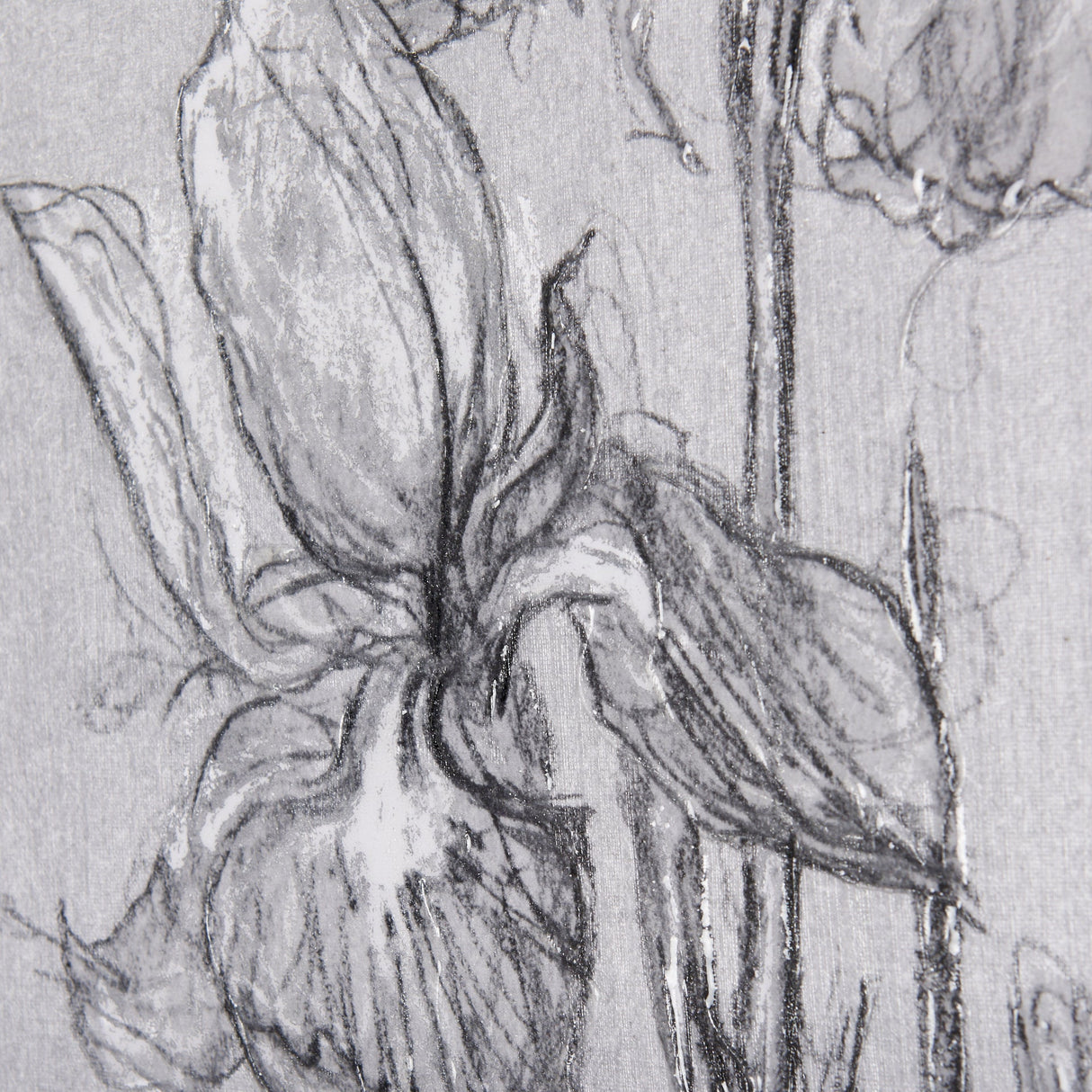 Botanical sketches IV (Grey) by Mercana Studio a Hand Embellished Textured Canvas by Mercana at Eve Furniture