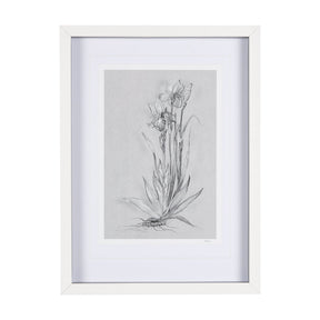 Botanical sketches IV (Grey) by Mercana Studio Hand Embellished Framed Art Print Matted under Glass by Mercana at Eve Furniture