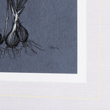 Botanical sketches V (Blue) by Mercana Studio Hand Embellished Framed Art Print Matted under Glass by Mercana at Eve Furniture