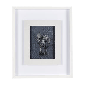 Botanical sketches V (Blue) by Mercana Studio Hand Embellished Framed Art Print Matted under Glass by Mercana at Eve Furniture