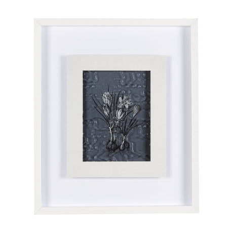 Botanical sketches V (Blue) by Mercana Studio Hand Embellished Framed Art Print Matted under Glass by Mercana at Eve Furniture