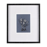 Botanical sketches V (Blue) by Mercana Studio Hand Embellished Framed Art Print Matted under Glass by Mercana at Eve Furniture