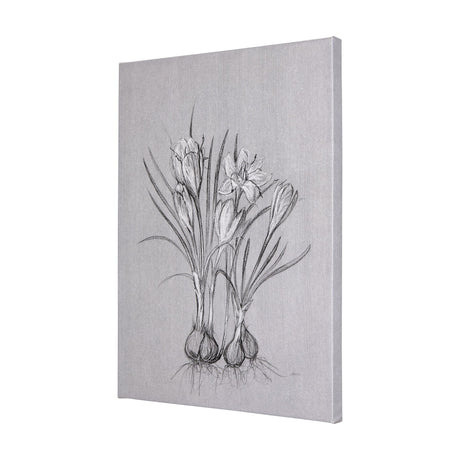Botanical sketches V (Grey) by Mercana Studio a Hand Embellished Textured Canvas by Mercana at Eve Furniture