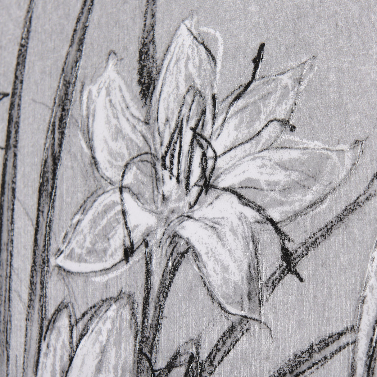 Botanical sketches V (Grey) by Mercana Studio a Hand Embellished Textured Canvas by Mercana at Eve Furniture