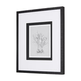Botanical sketches V (Grey) by Mercana Studio Hand Embellished Framed Art Print Matted under Glass by Mercana at Eve Furniture