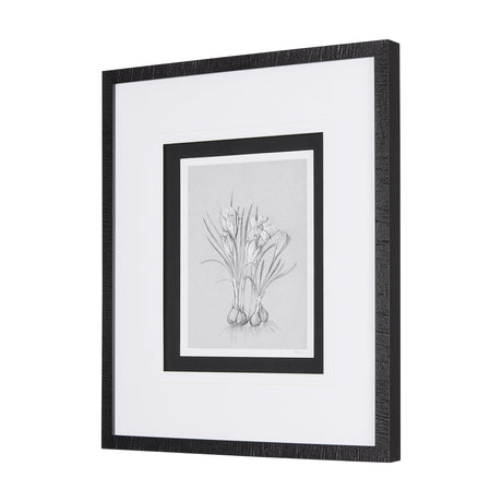 Botanical sketches V (Grey) by Mercana Studio Hand Embellished Framed Art Print Matted under Glass by Mercana at Eve Furniture