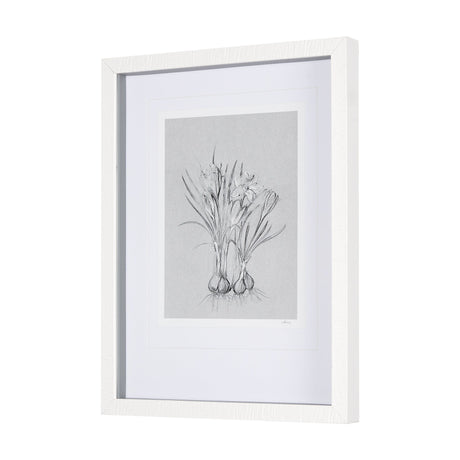 Botanical sketches V (Grey) by Mercana Studio Hand Embellished Framed Art Print Matted under Glass by Mercana at Eve Furniture