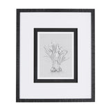 Botanical sketches V (Grey) by Mercana Studio Hand Embellished Framed Art Print Matted under Glass by Mercana at Eve Furniture