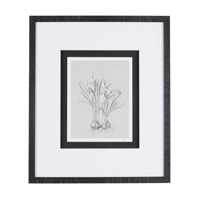 Botanical sketches V (Grey) by Mercana Studio Hand Embellished Framed Art Print Matted under Glass by Mercana at Eve Furniture